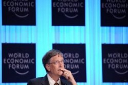 В Давосе Билл Гейтс обязался дать на борьбу со СПИДом $750 млн